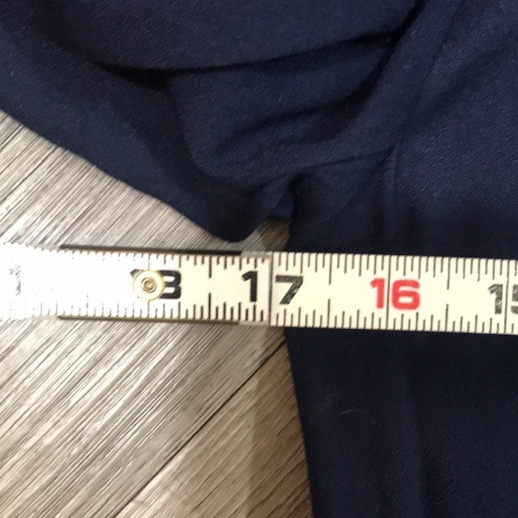 Boden Navy Blue Beaded 3/4 Sleeve Peter Pan Collar Cocktail Dress size 6 - Picture 13 of 14